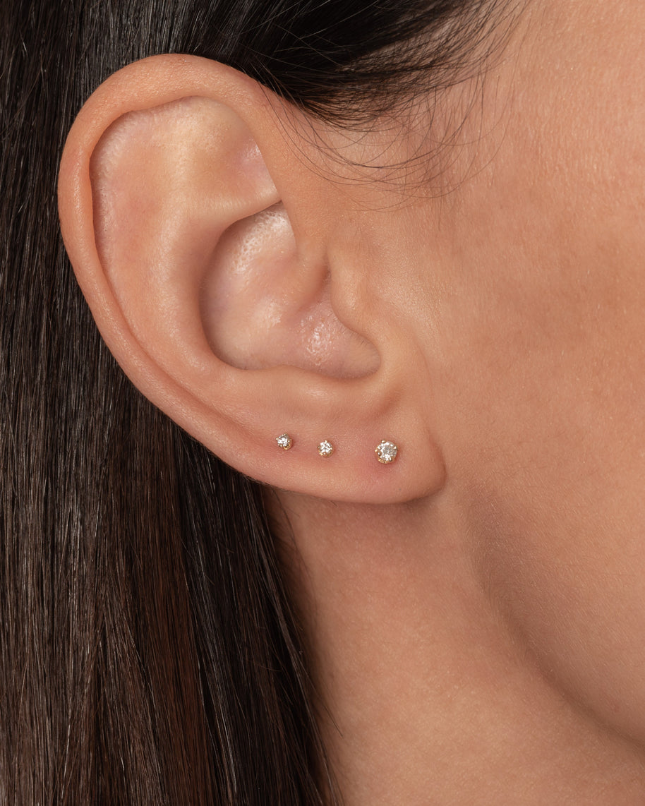 Zoe Lev 4 Prong Diamond Stud Earrings