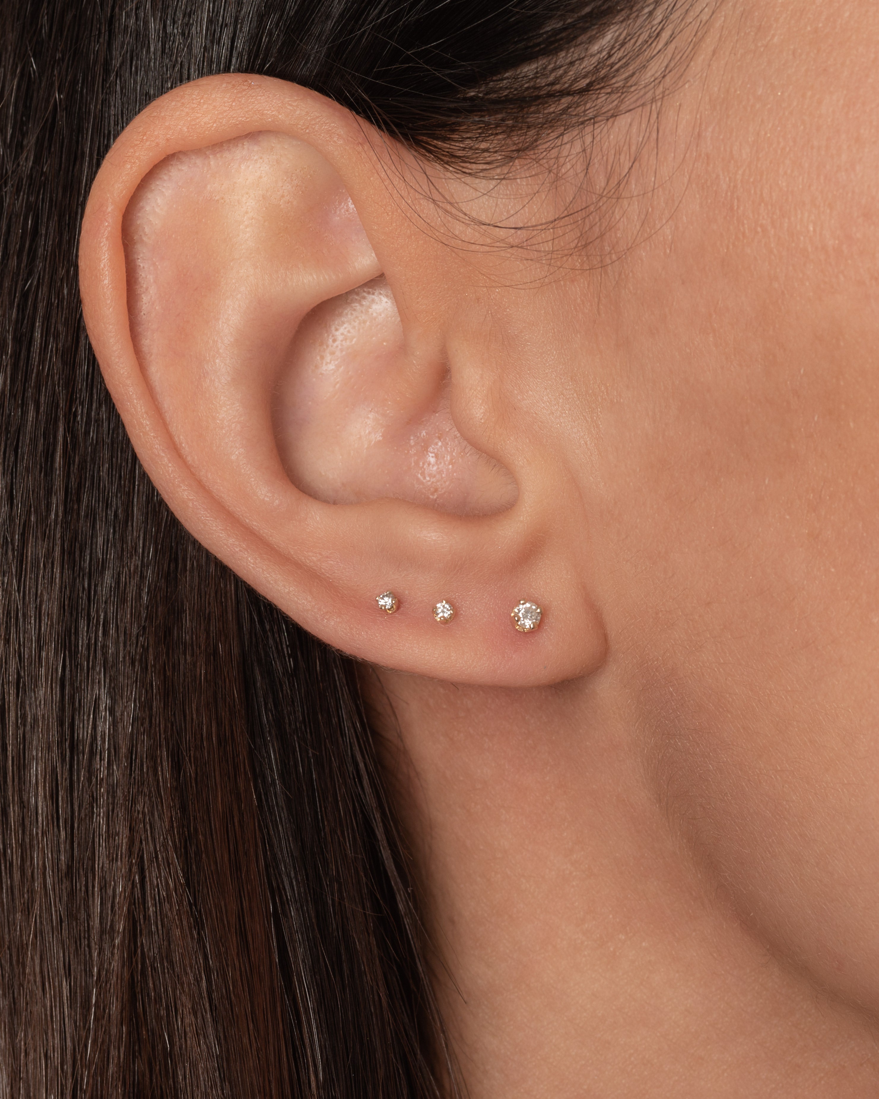 Zoe Lev 4 Prong Diamond Stud Earrings