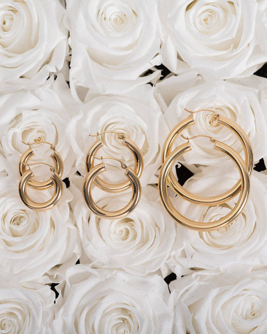 Zoe Lev 14k Gold Large Thick Hoop Earrings