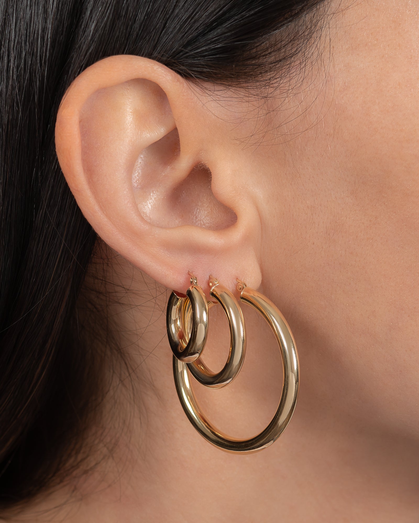 Zoe Lev 14k Gold Large Thick Hoop Earrings