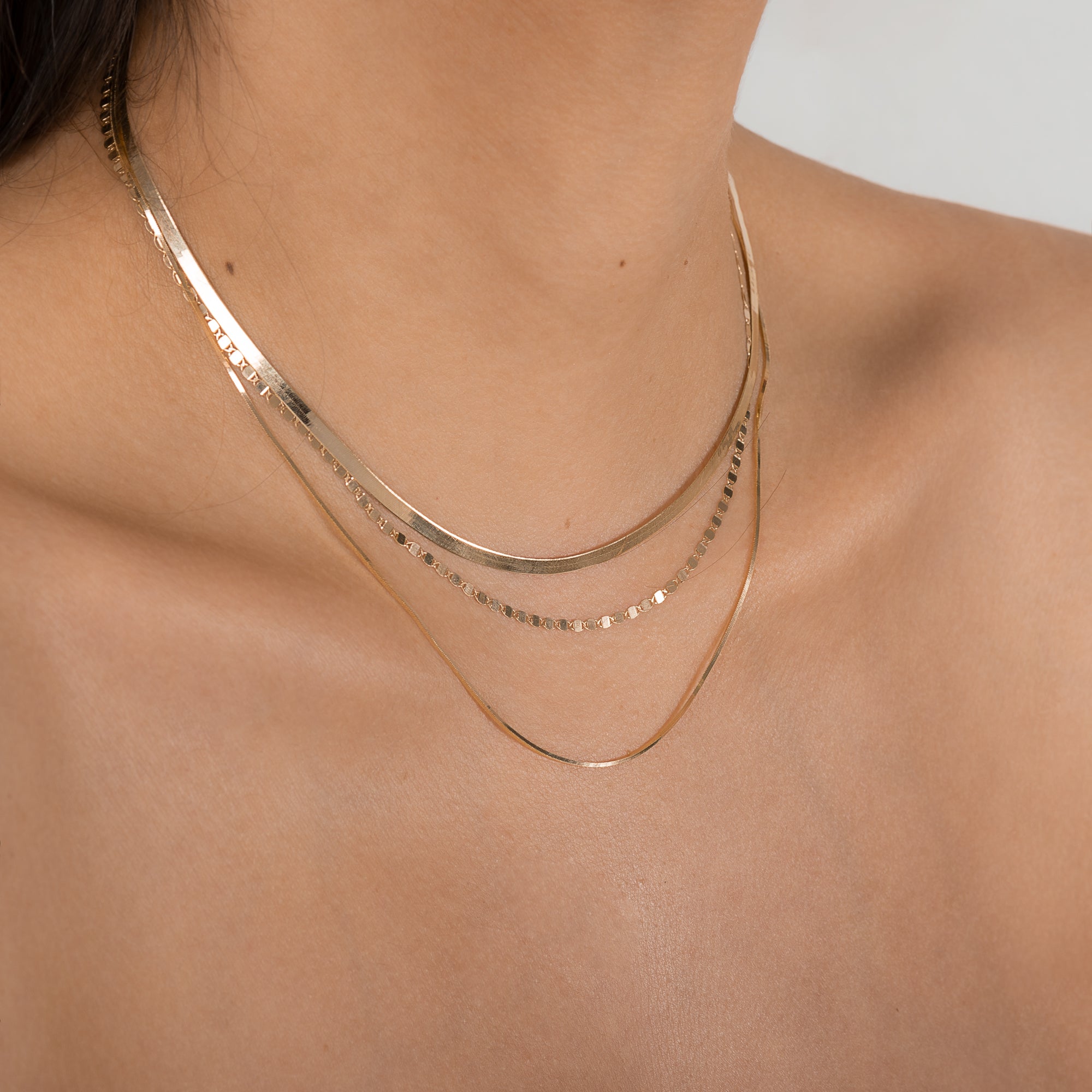 Zoe Lev 14k Gold Mirror Chain Link Necklace