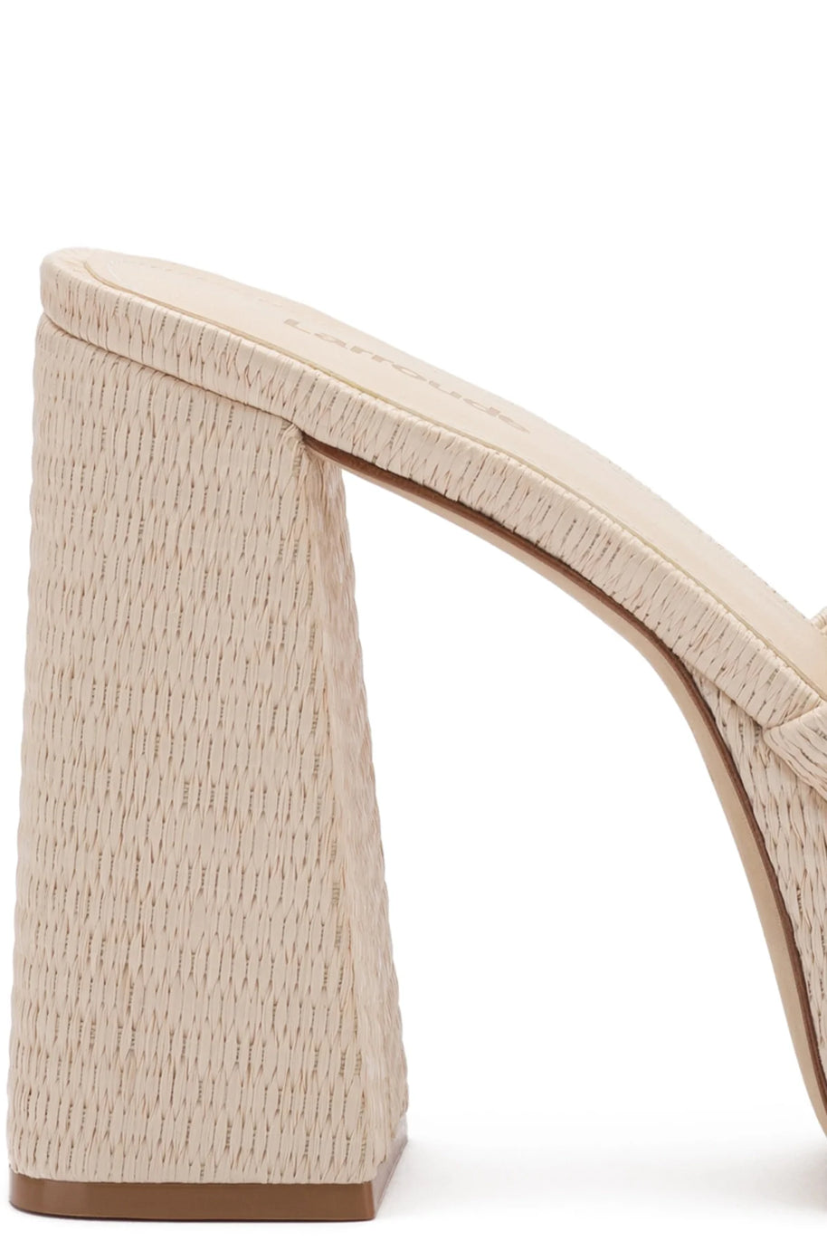 Larroude Dolly Mule In Natural Raffia