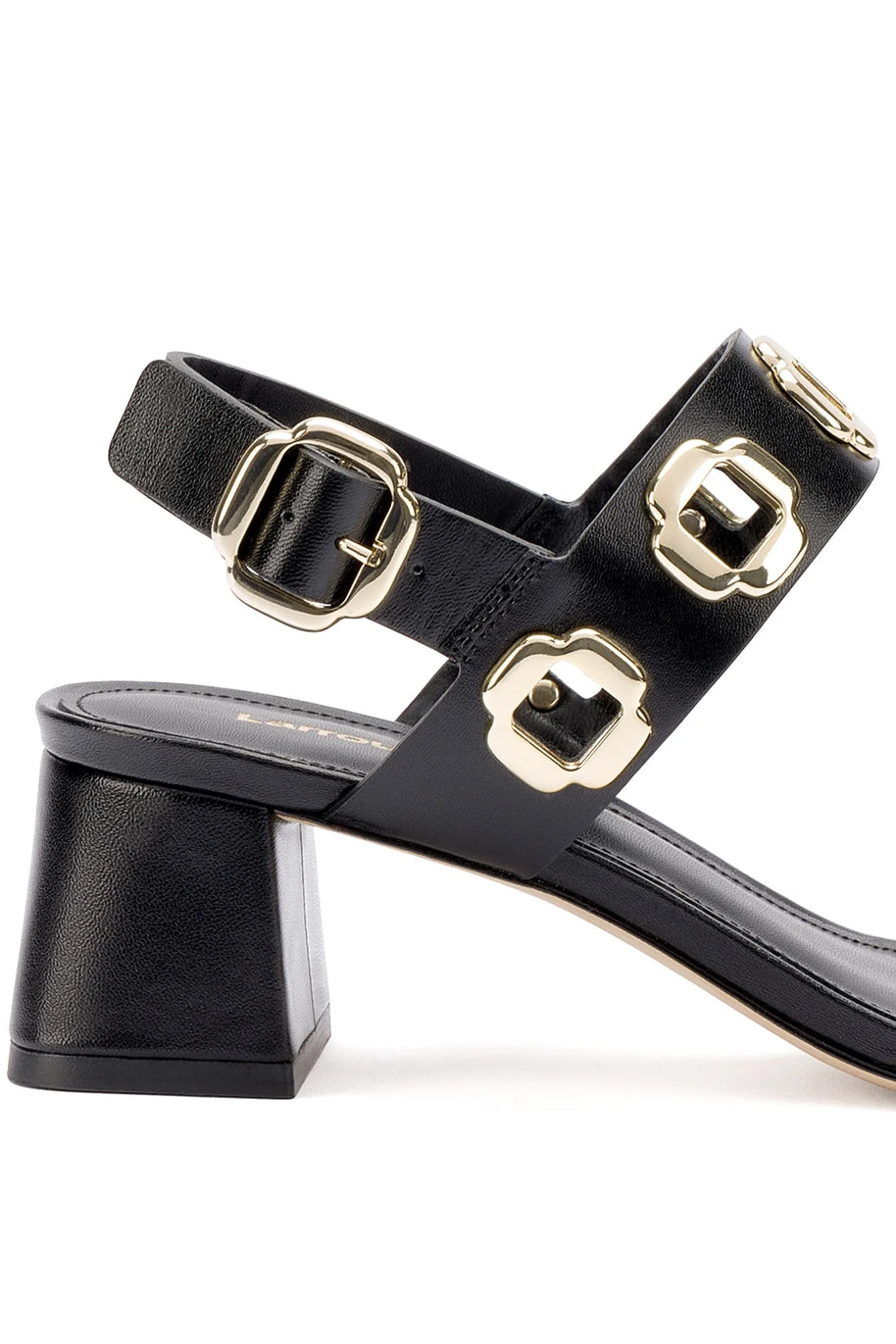 Larroude Milan Sandal In Black Leather