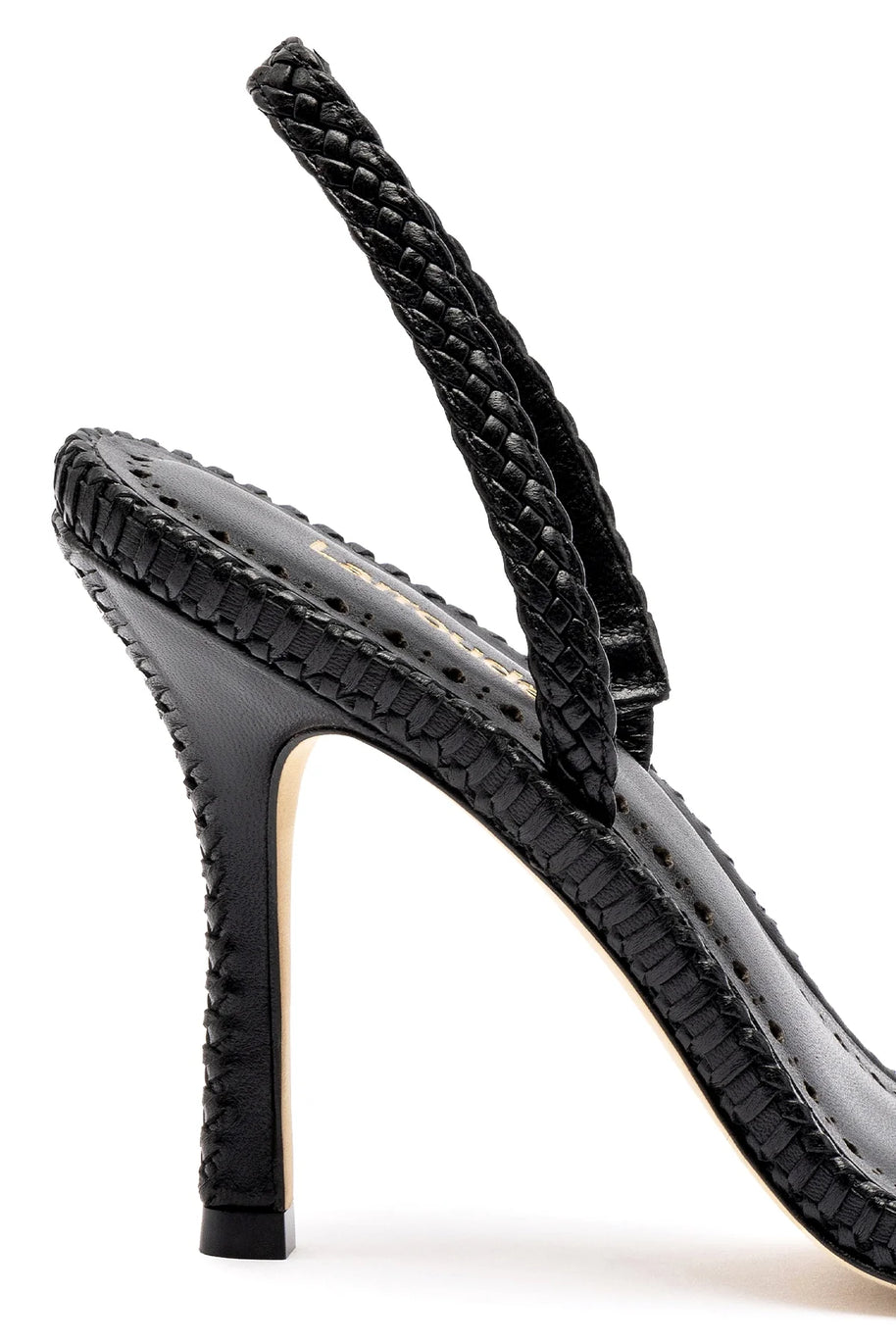 Larroude Annie Sandal In Black Leather