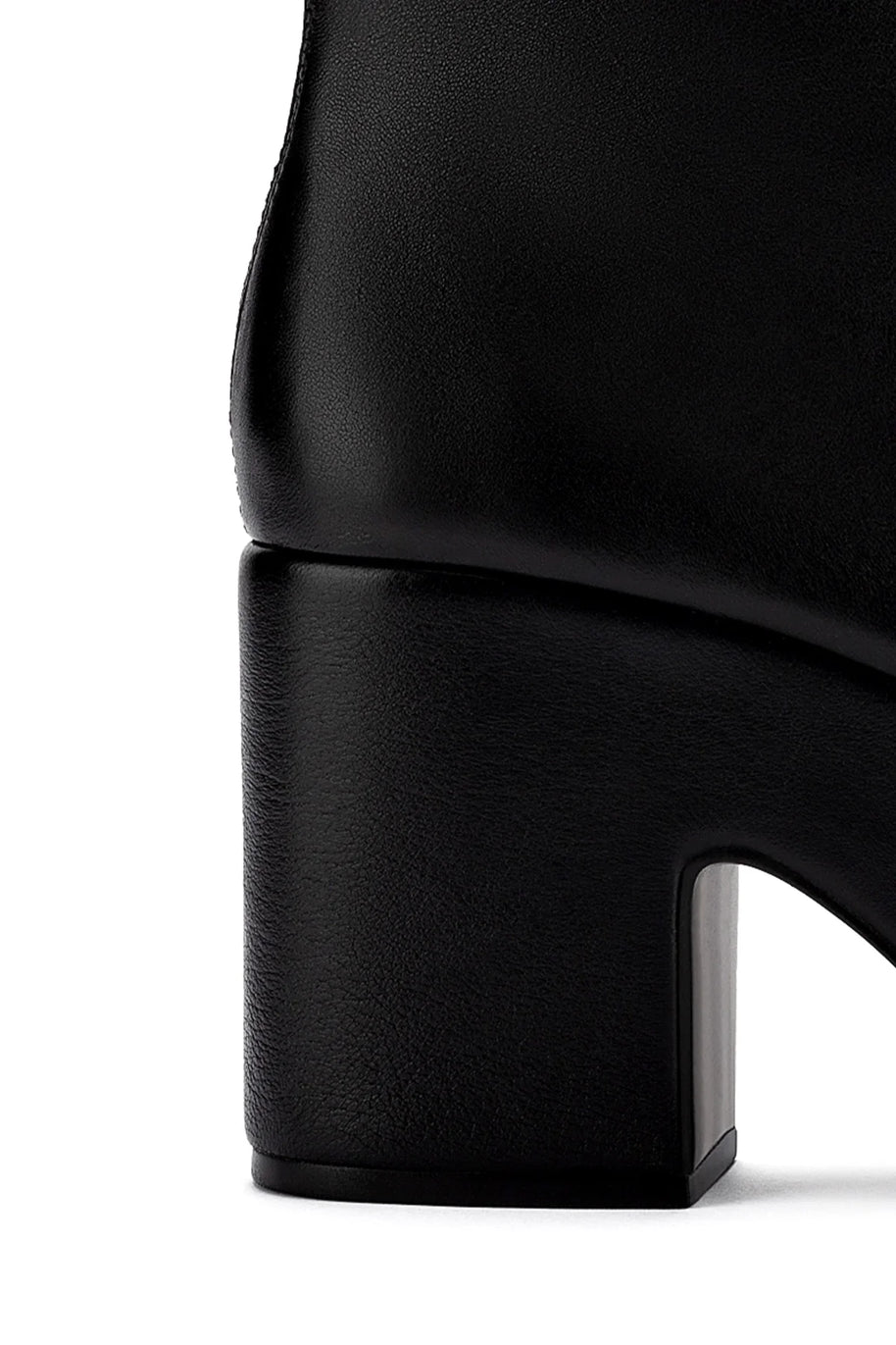Larroude Miso Platform Boot In Black Stretch Leather