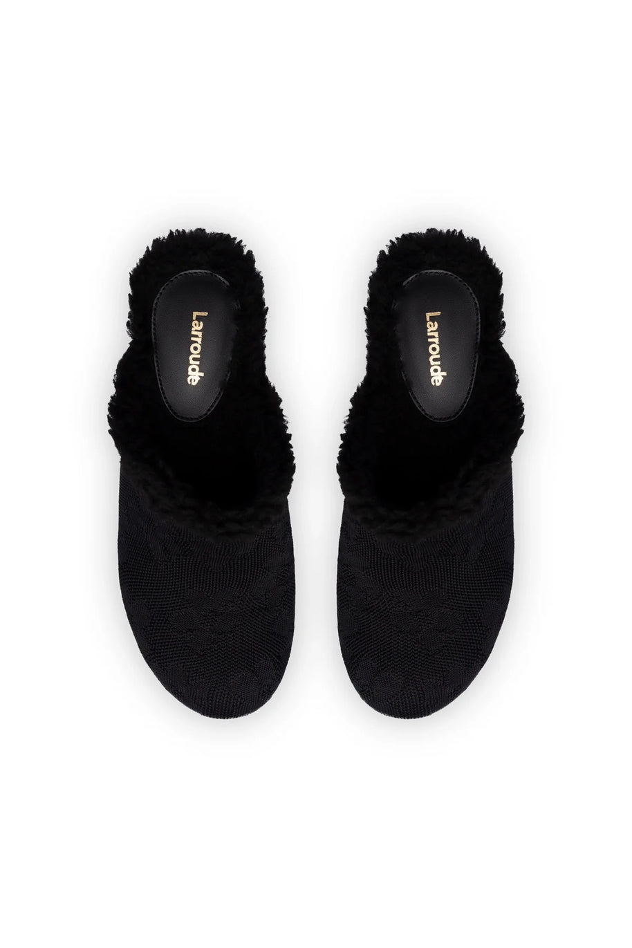 Larroude Miso Platform Clog In Black Knit