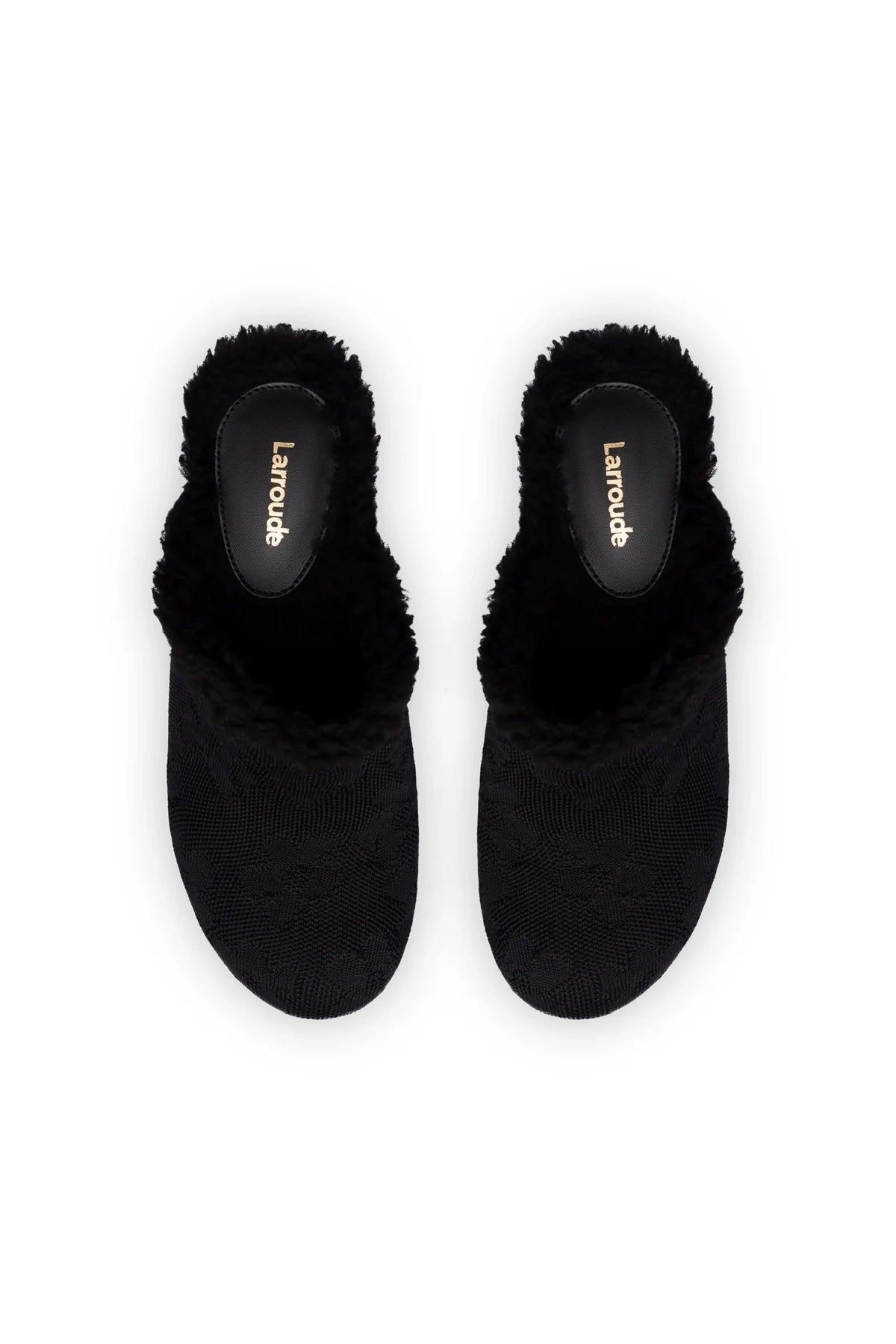 Larroude Miso Platform Clog In Black Knit