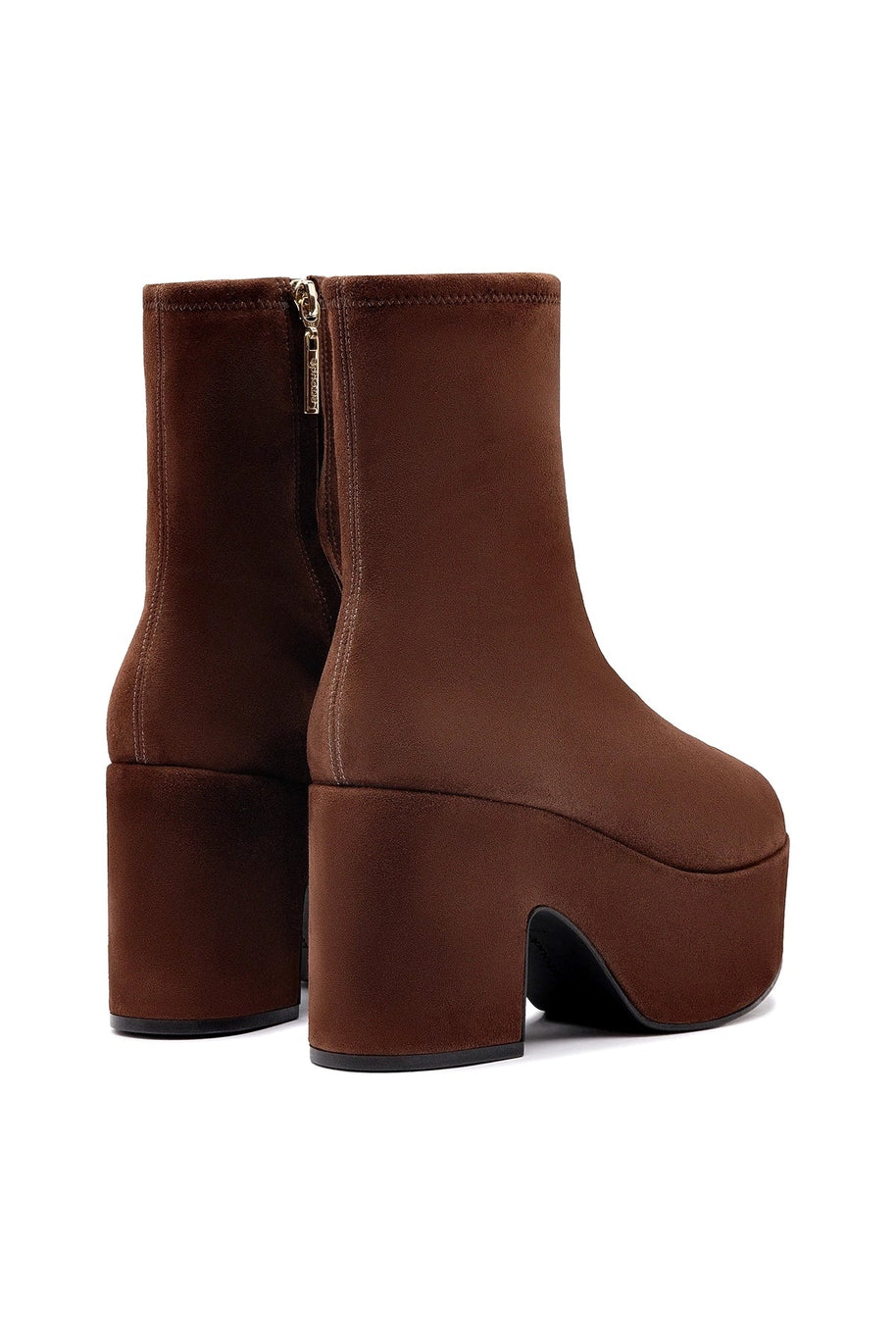 Larroude Miso Boot In Brown Suede