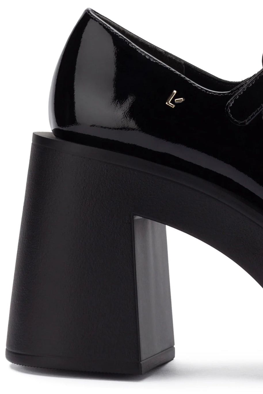 Larroude Olivia Platform Pump In Black Patent Leather