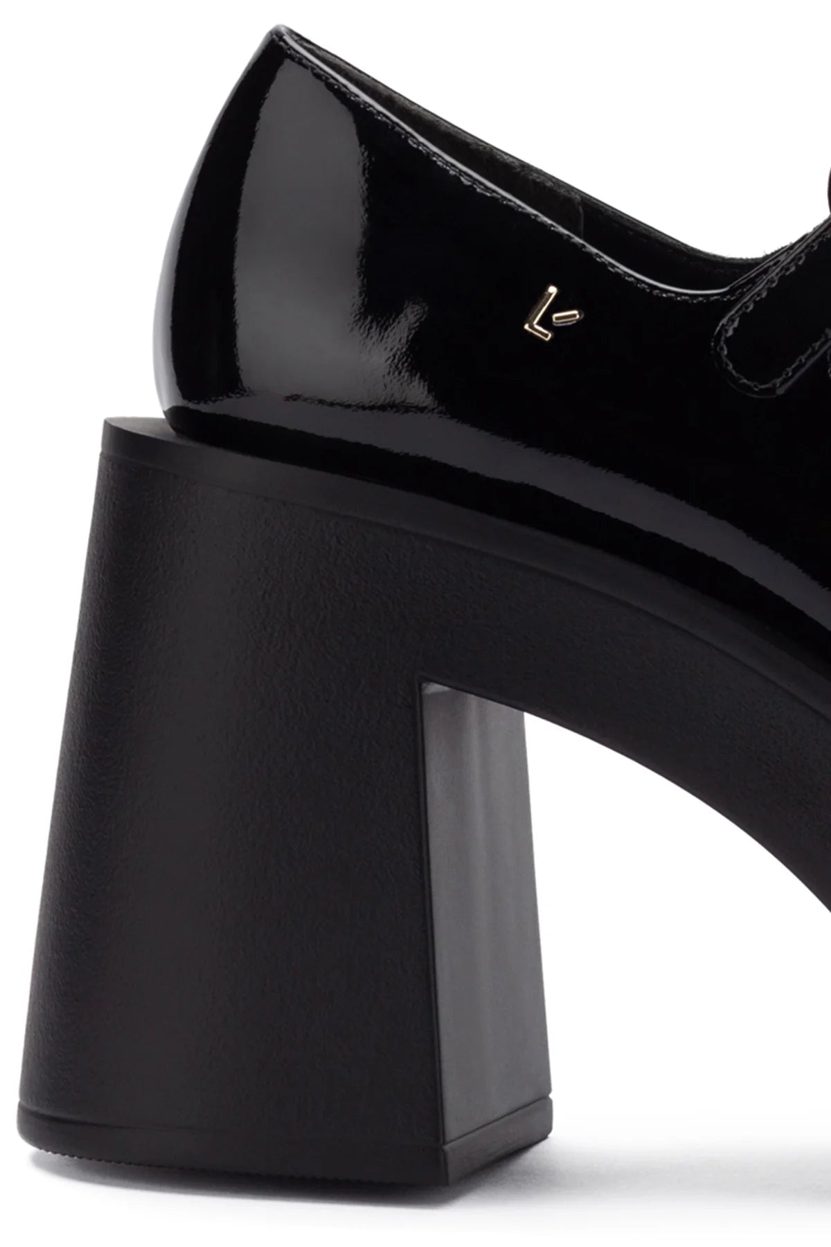 Larroude Olivia Platform Pump In Black Patent Leather