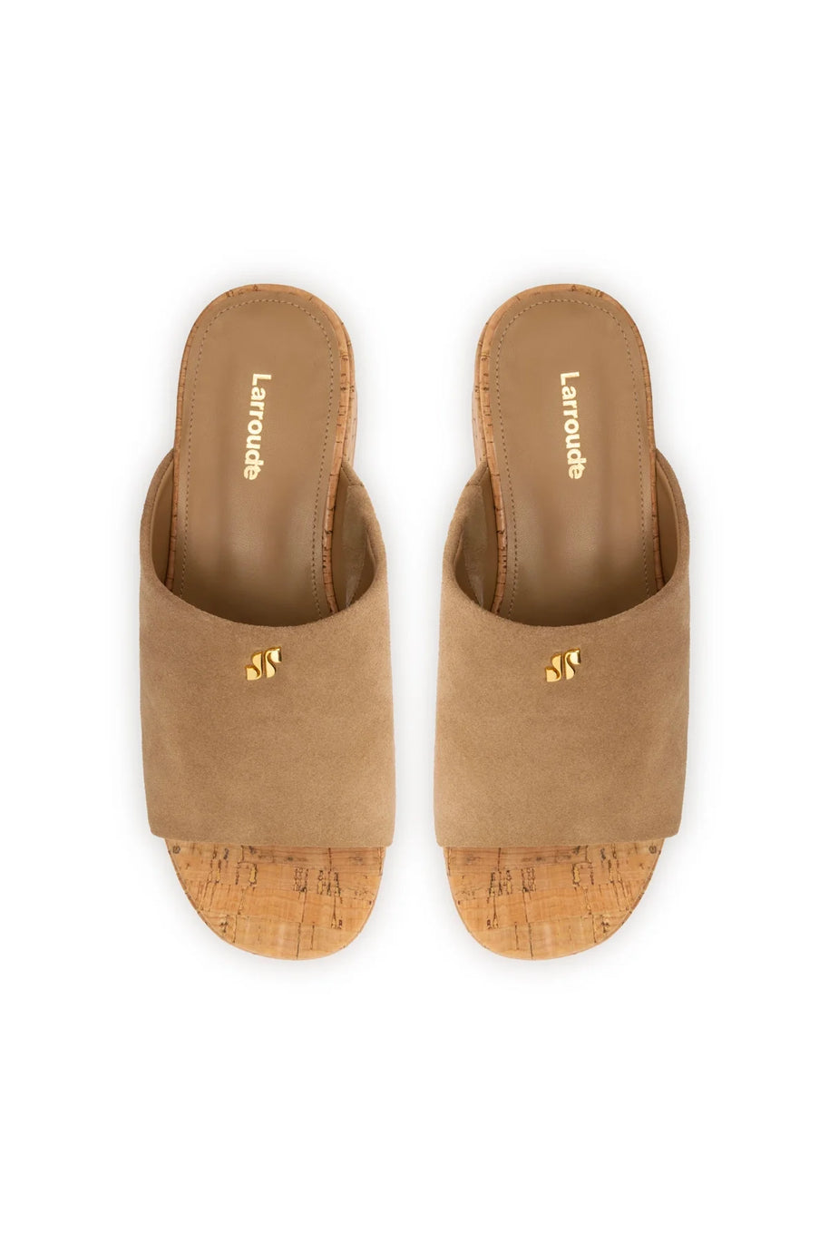 Larroude Charli Mule In Peanut Suede