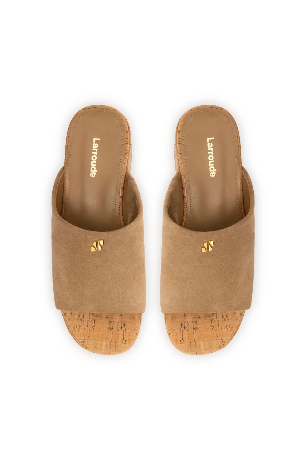 Larroude Charli Mule In Peanut Suede