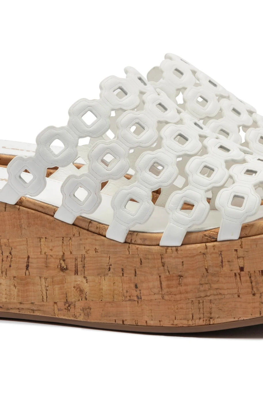 Larroude Charli Mule In White Leather