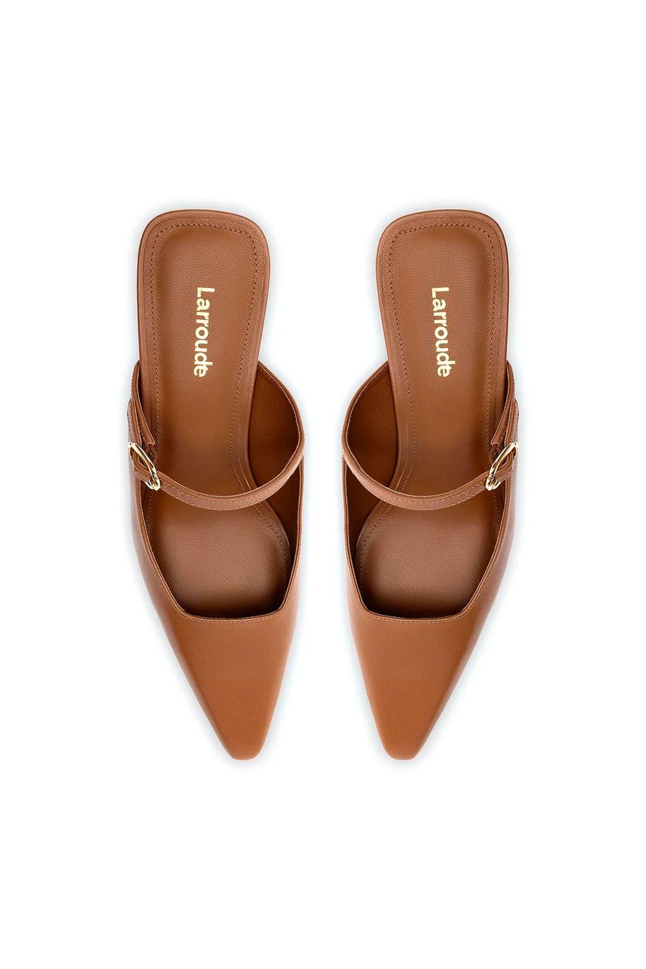 Larroude Ines Mule In Caramel Leather