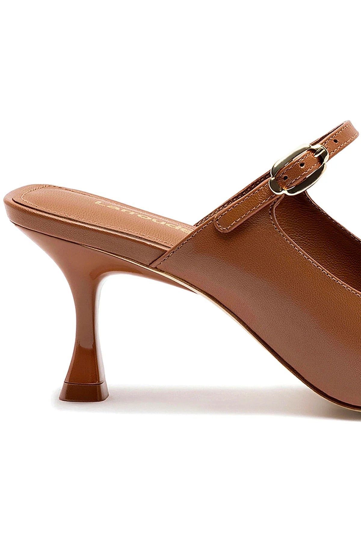 Larroude Ines Mule In Caramel Leather