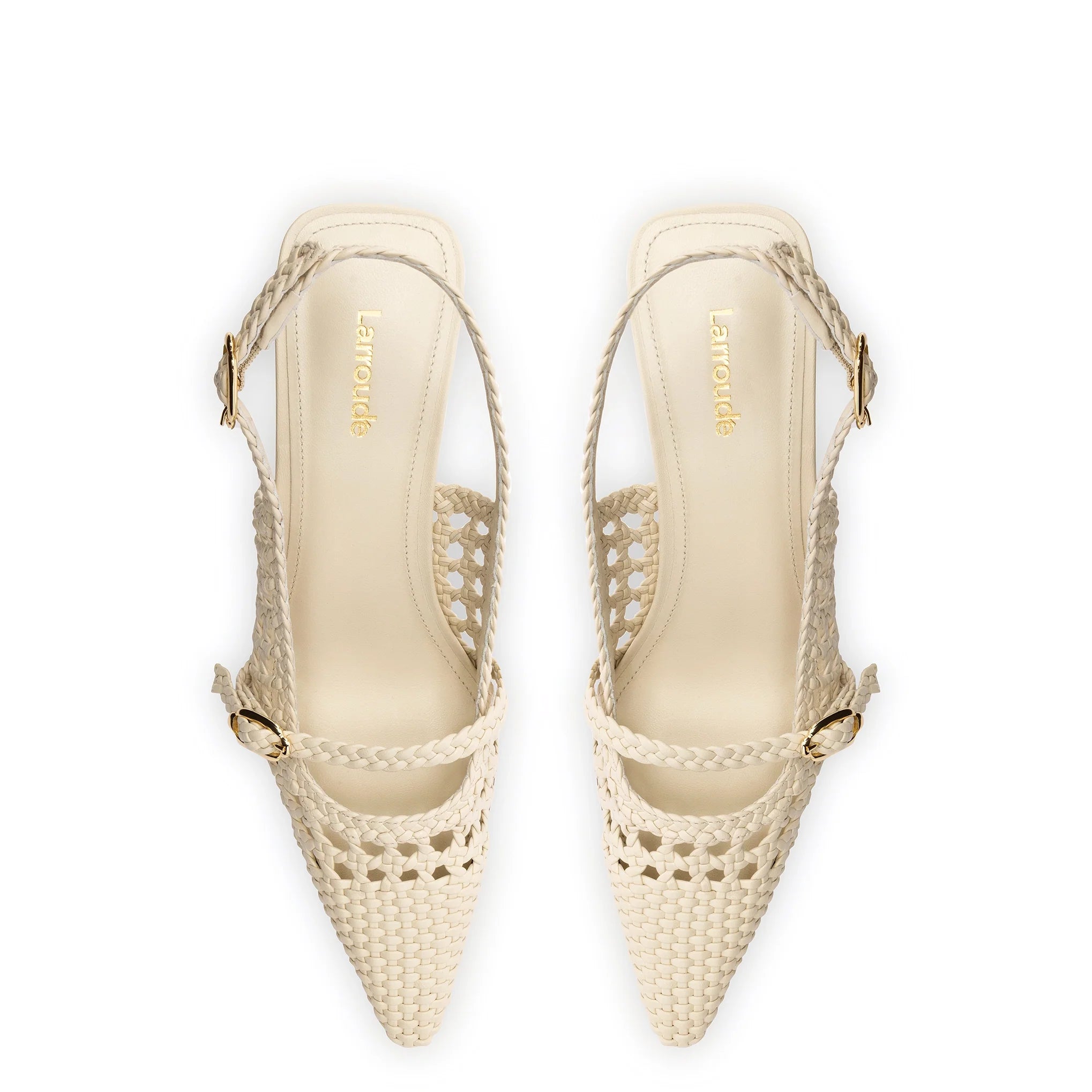 Ines Macrame Pump In Ivory Leather