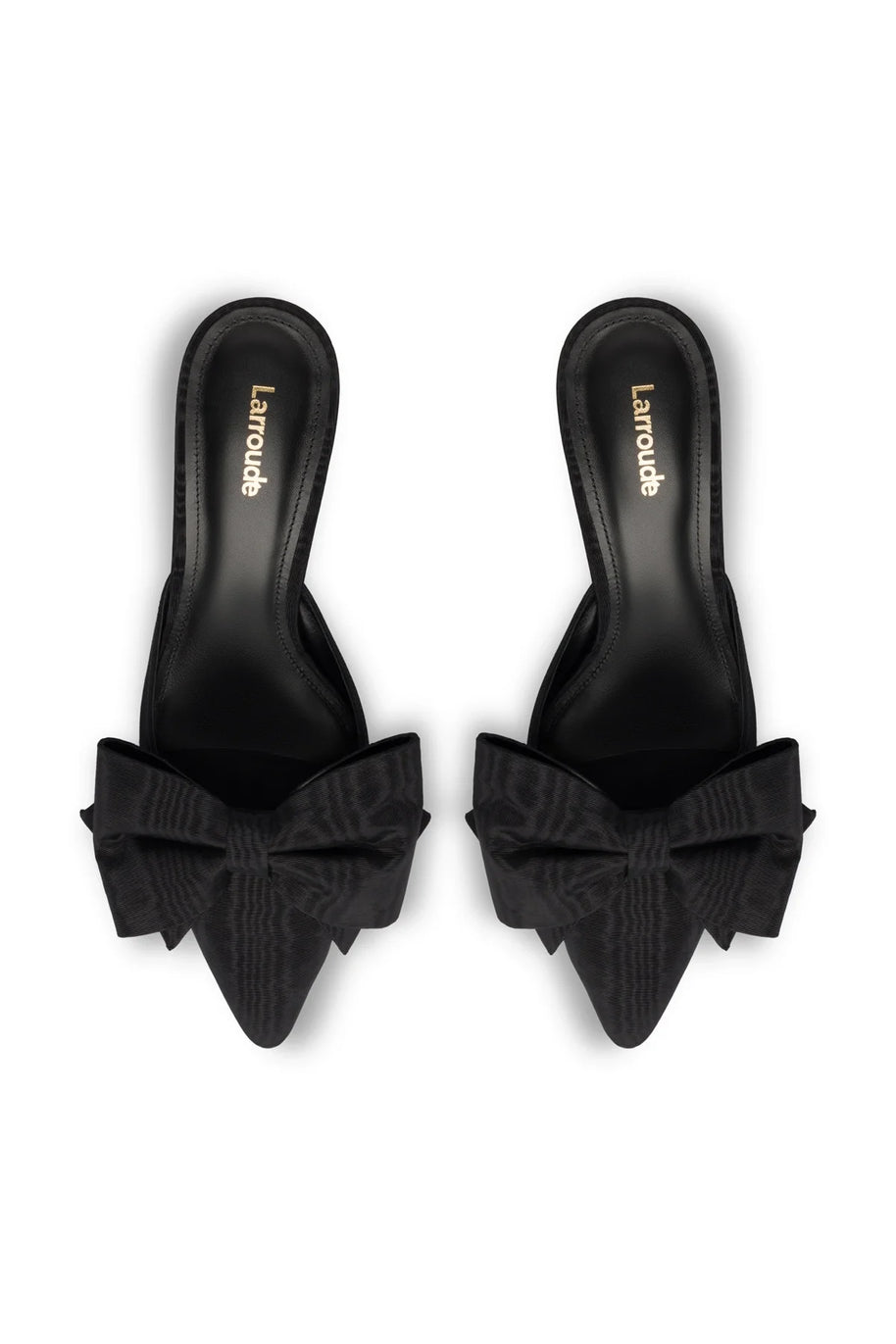 Larroude Mini Elle Pump In Black Fabric