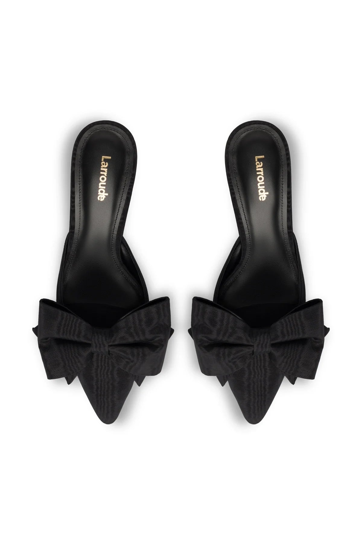 Larroude Mini Elle Pump In Black Fabric