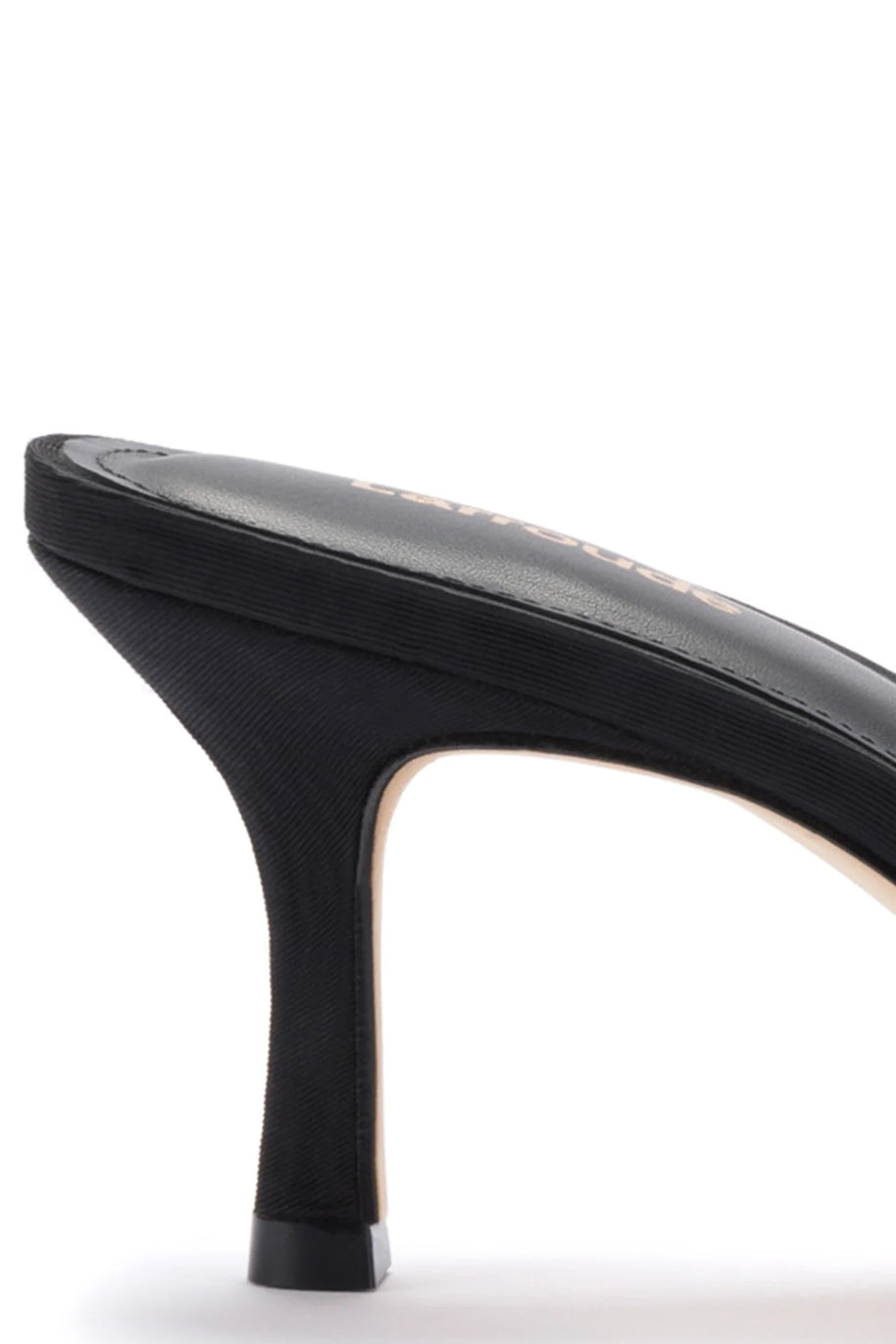 Larroude Mini Elle Pump In Black Fabric