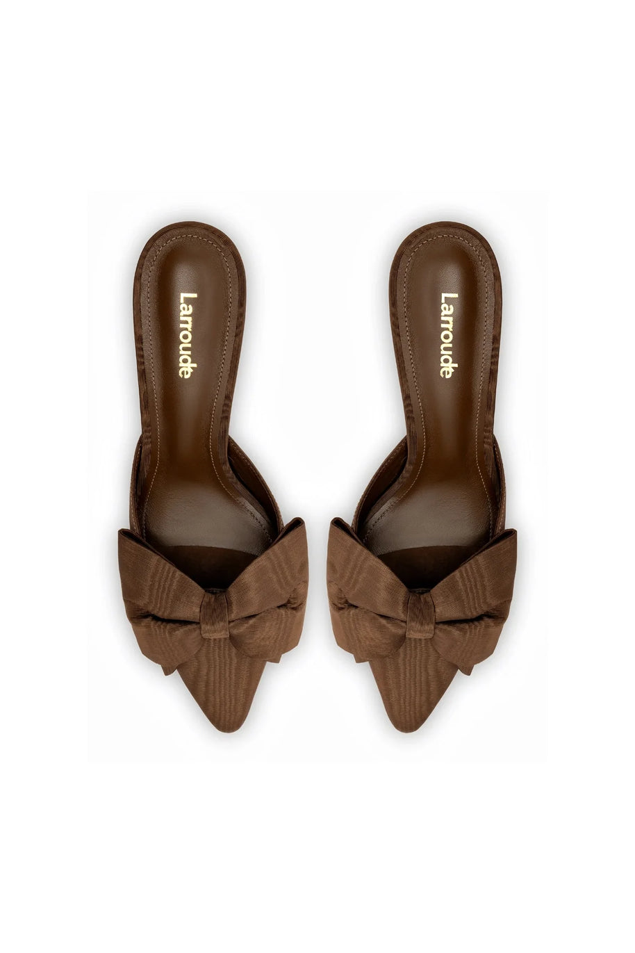 Larroude Mini Elle Pump In Cinnamon Fabric