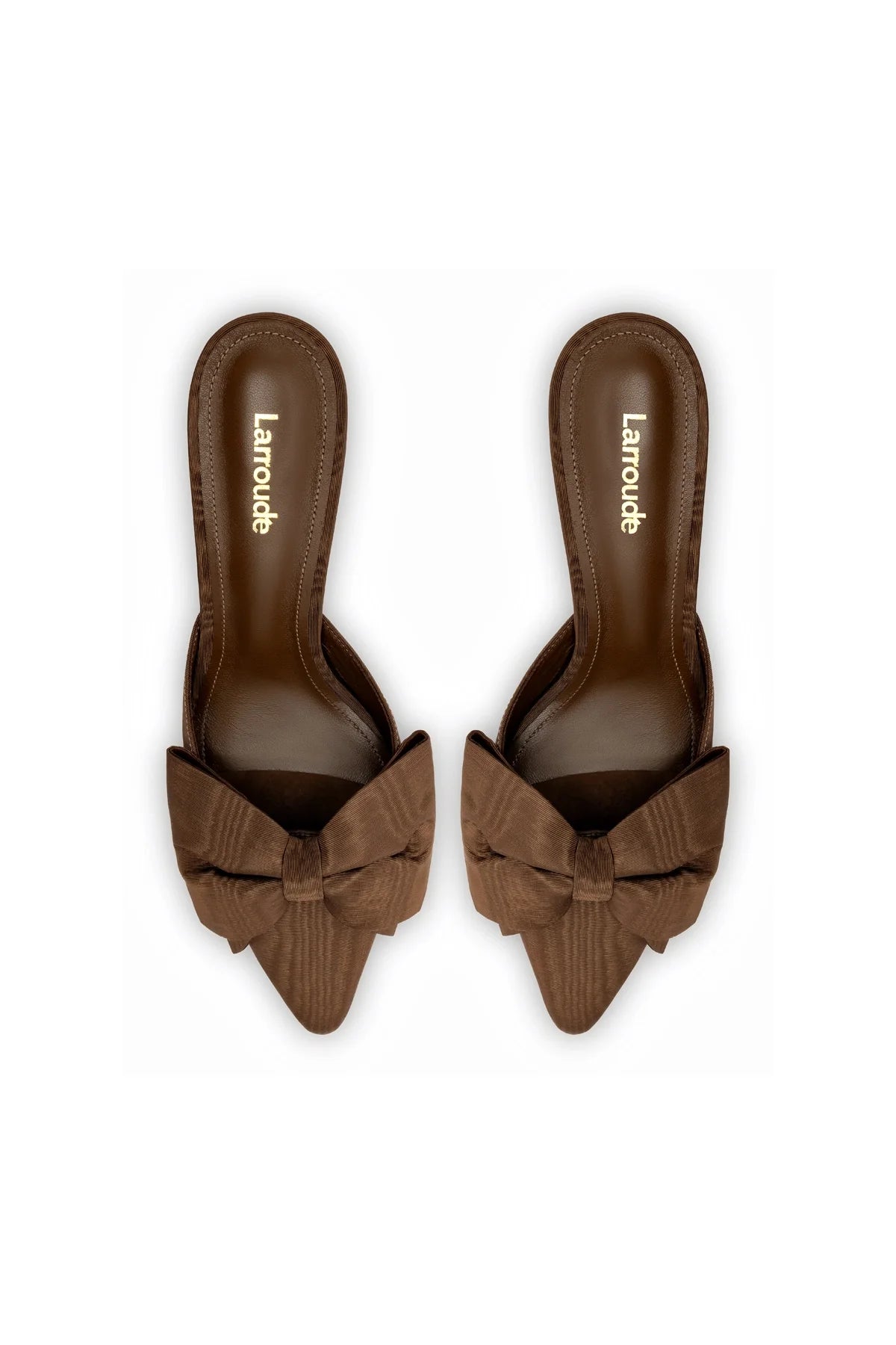 Larroude Mini Elle Pump In Cinnamon Fabric