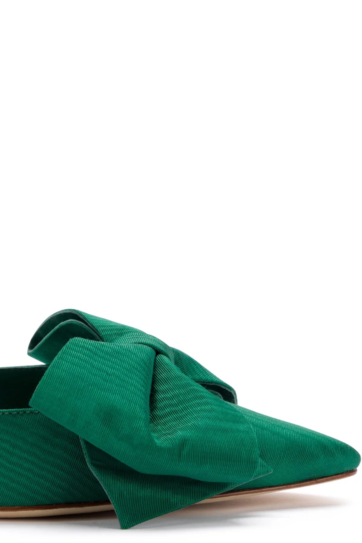 Larroude Mini Elle Pump In Emerald Fabric