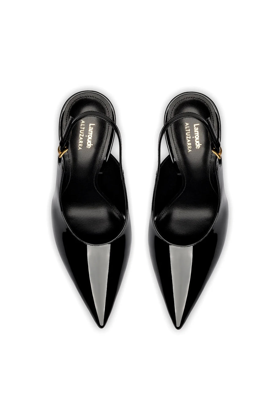 Larroudé X Altuzarra Pump In Black Patent Leather