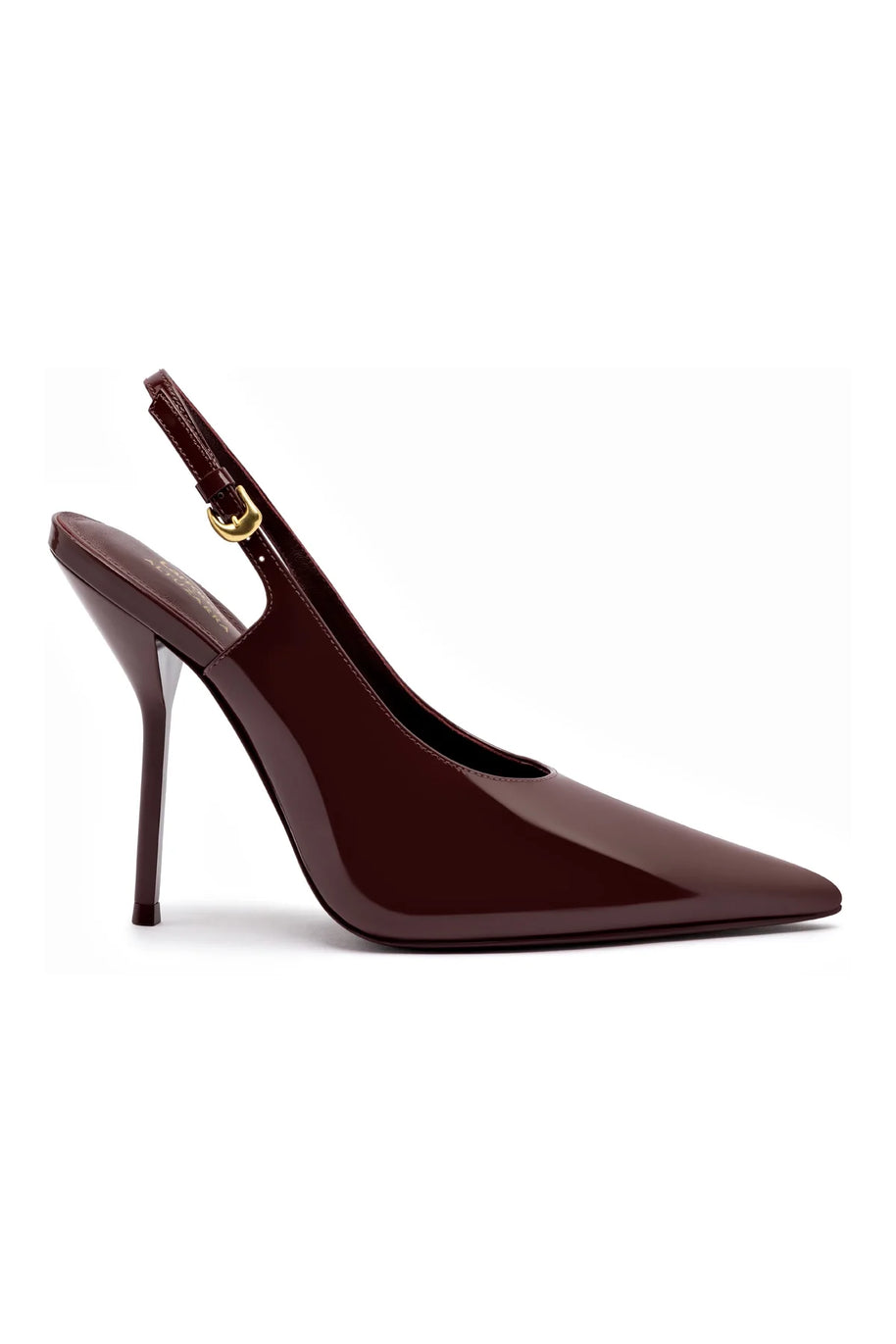 Larroudé X Altuzarra Pump In Burgundy Patent Leather