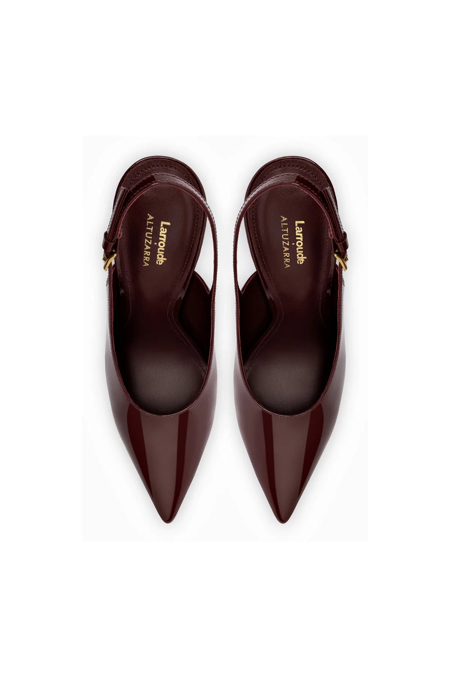 Larroudé X Altuzarra Pump In Burgundy Patent Leather