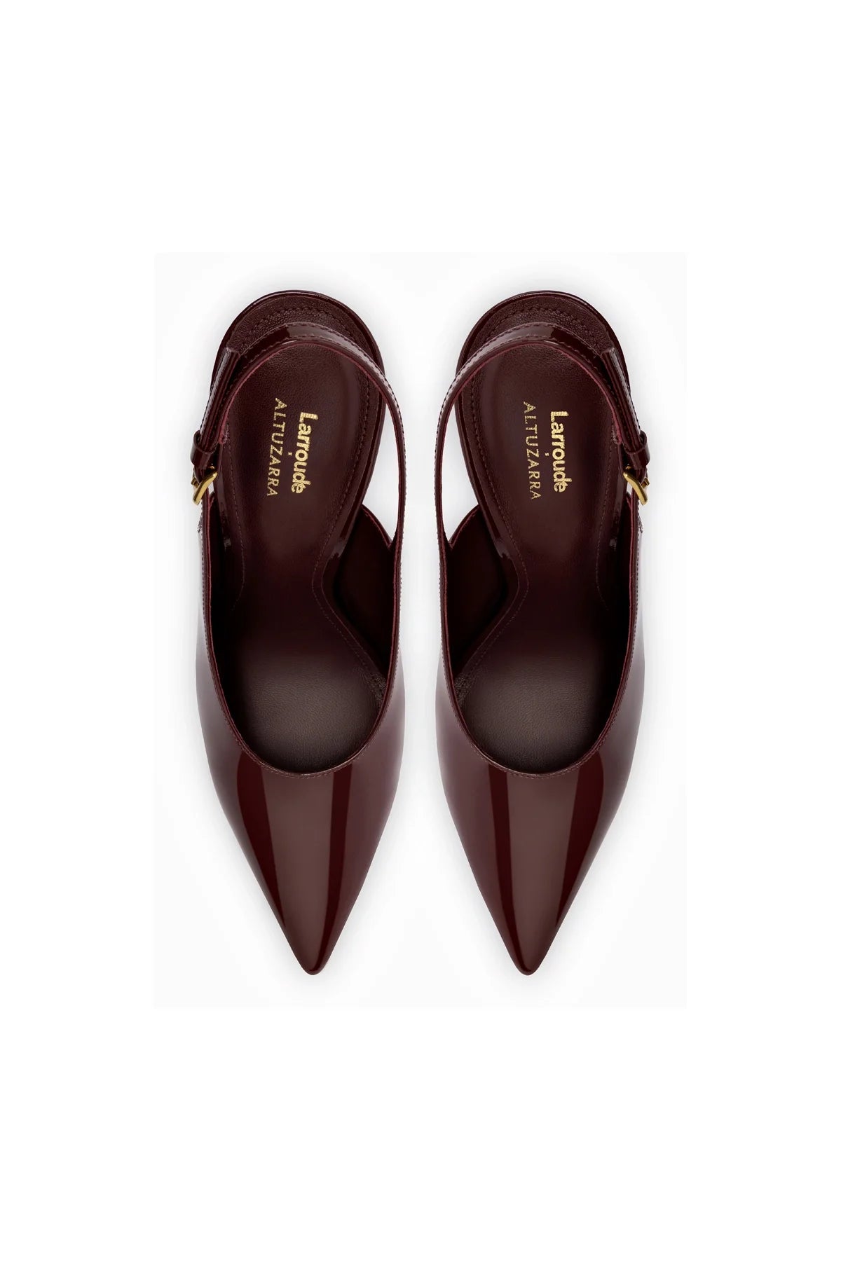 Larroudé X Altuzarra Pump In Burgundy Patent Leather