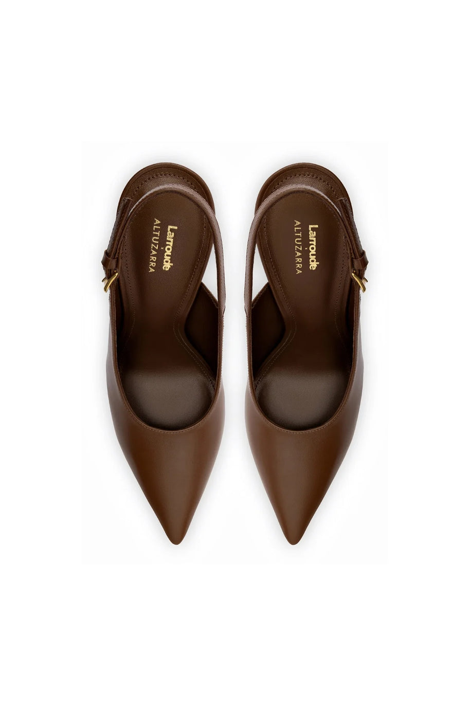 Larroudé x Altuzarra Pump In Burnt Umber Leather