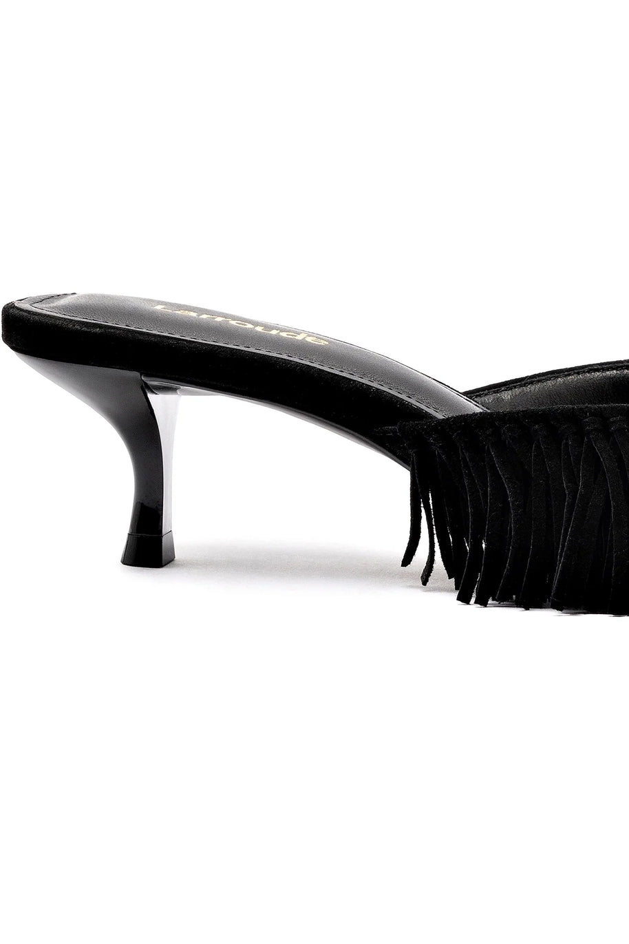 Larroude Sienna Mule In Black Suede
