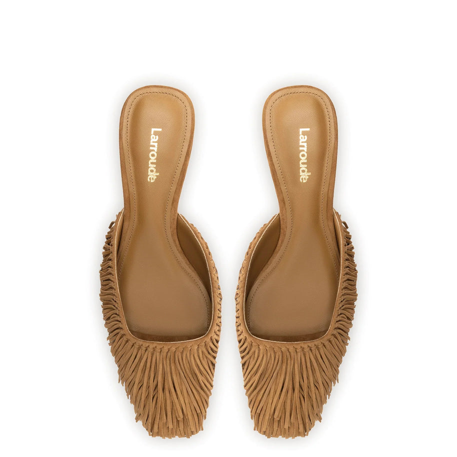Larroude Sienna Mule In Tobacco Suede