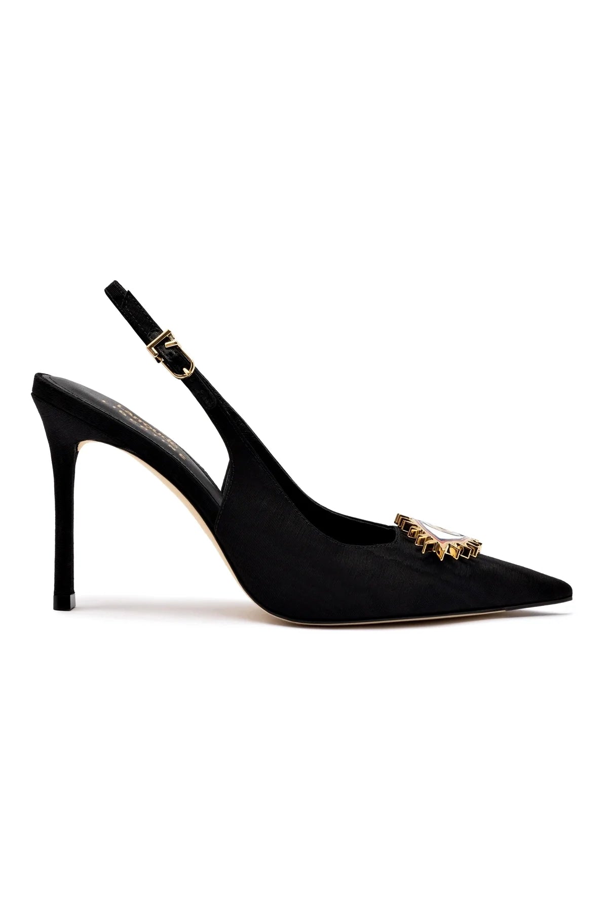 Larroudé X Libertine Eye Pump Hi In Black Fabric
