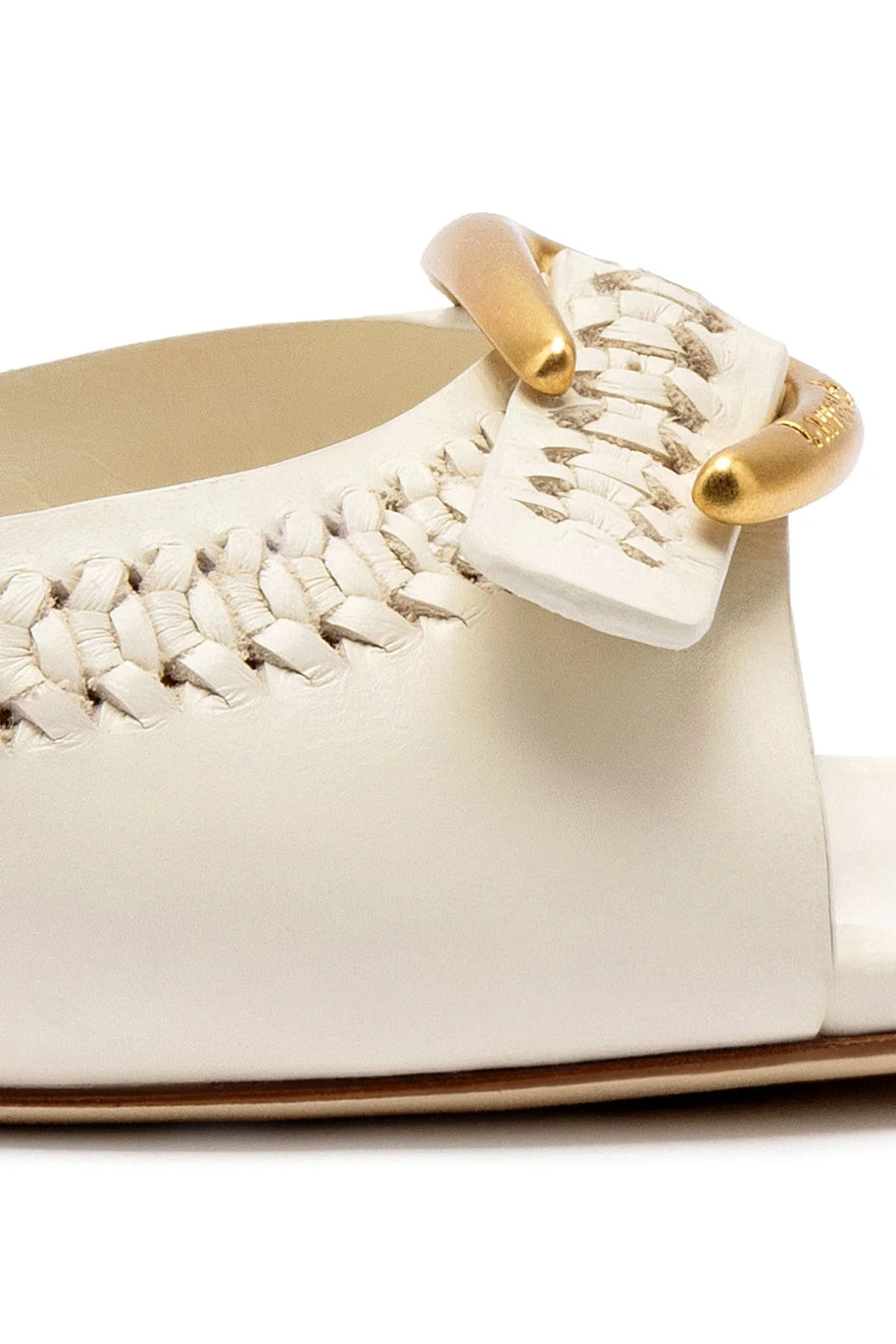 Larroude Verona Mule In Ivory Leather