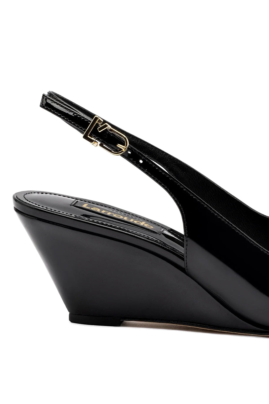 Larroude Loulou Pump In Black Patent Leather