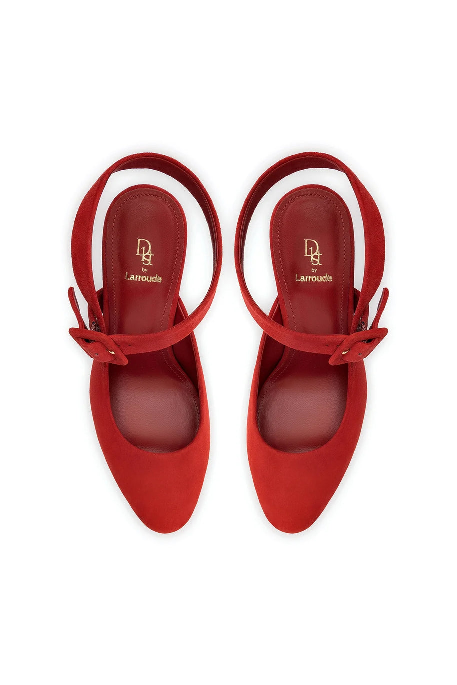 Larroude Deena By Larroudé Pump In Red Suede