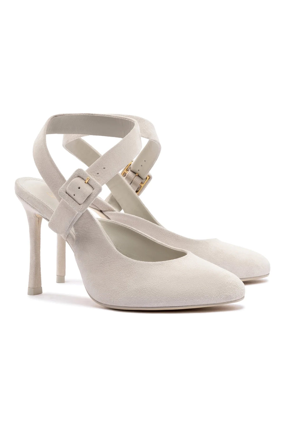 Larroude Deena By Larroudé Pump In Mushroom Grey Suede