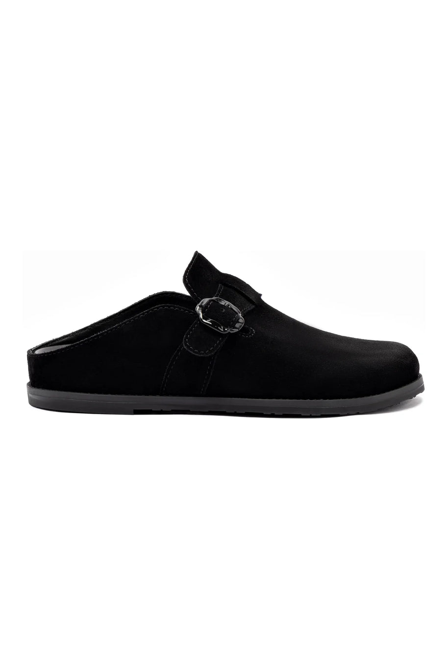 Larroude Milan Clog In Black Suede