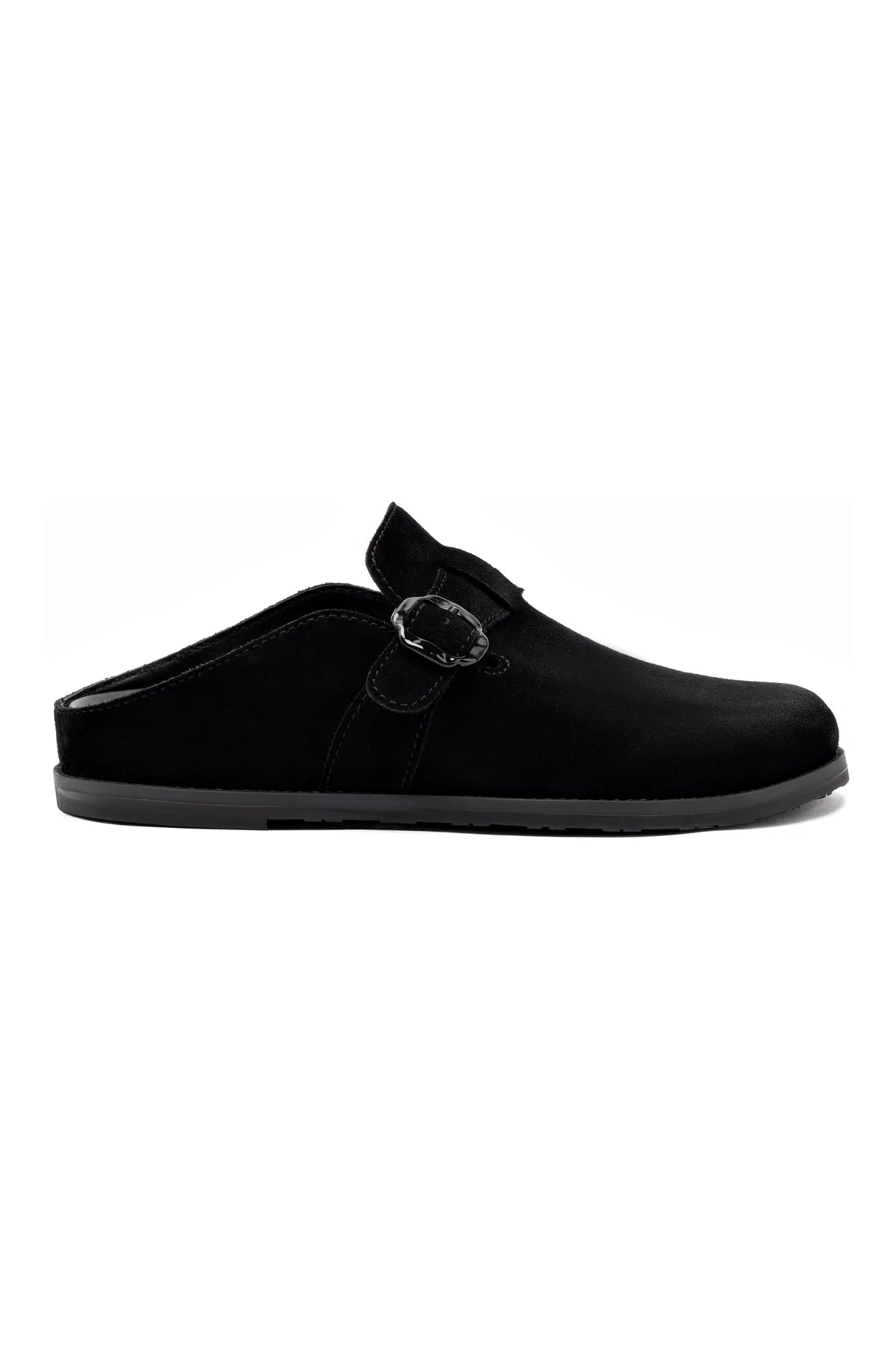 Larroude Milan Clog In Black Suede