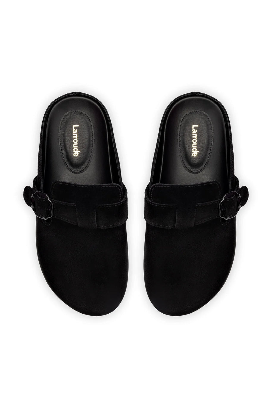 Larroude Milan Clog In Black Suede