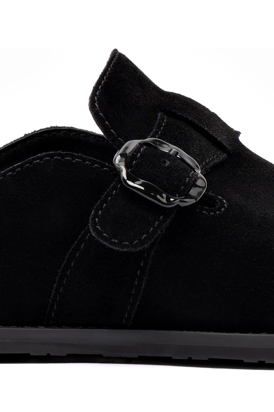 Larroude Milan Clog In Black Suede