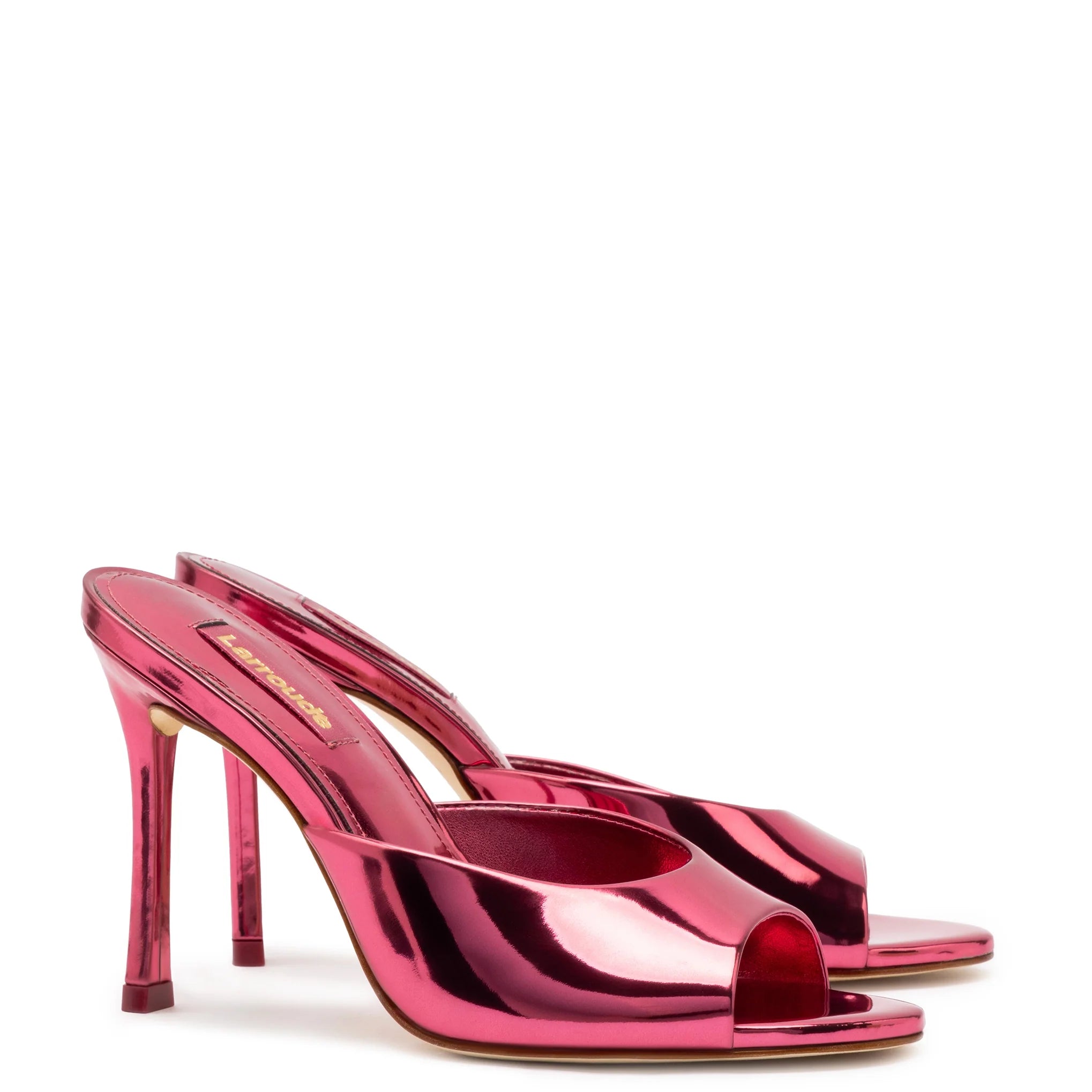 Larroude Jasmine Hi Mule In French Rose Specchio