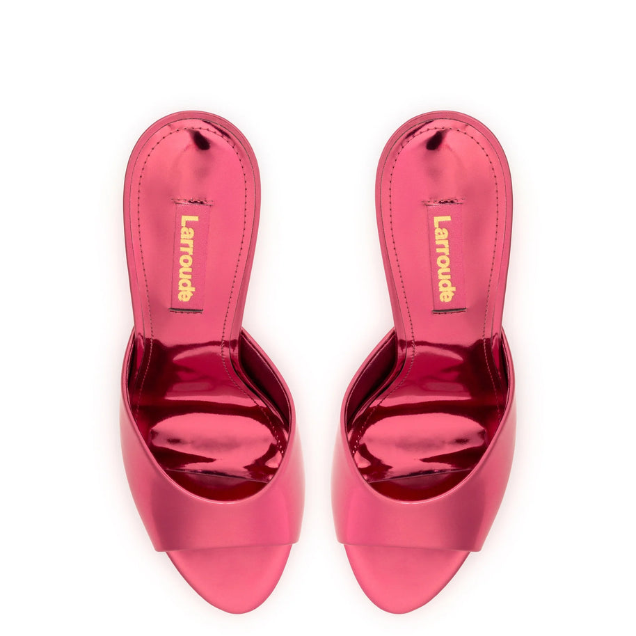 Larroude Jasmine Hi Mule In French Rose Specchio