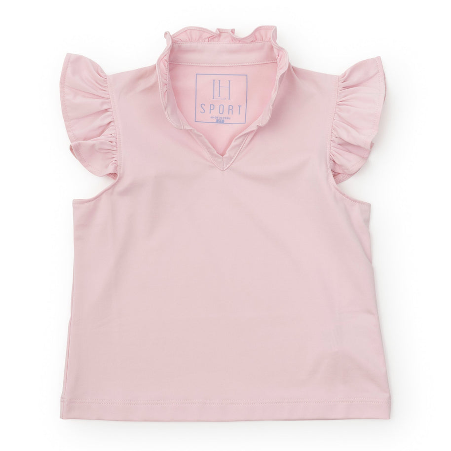 Ellie Girls' Sleeveless Performance Top by LH Sport - Light Pink