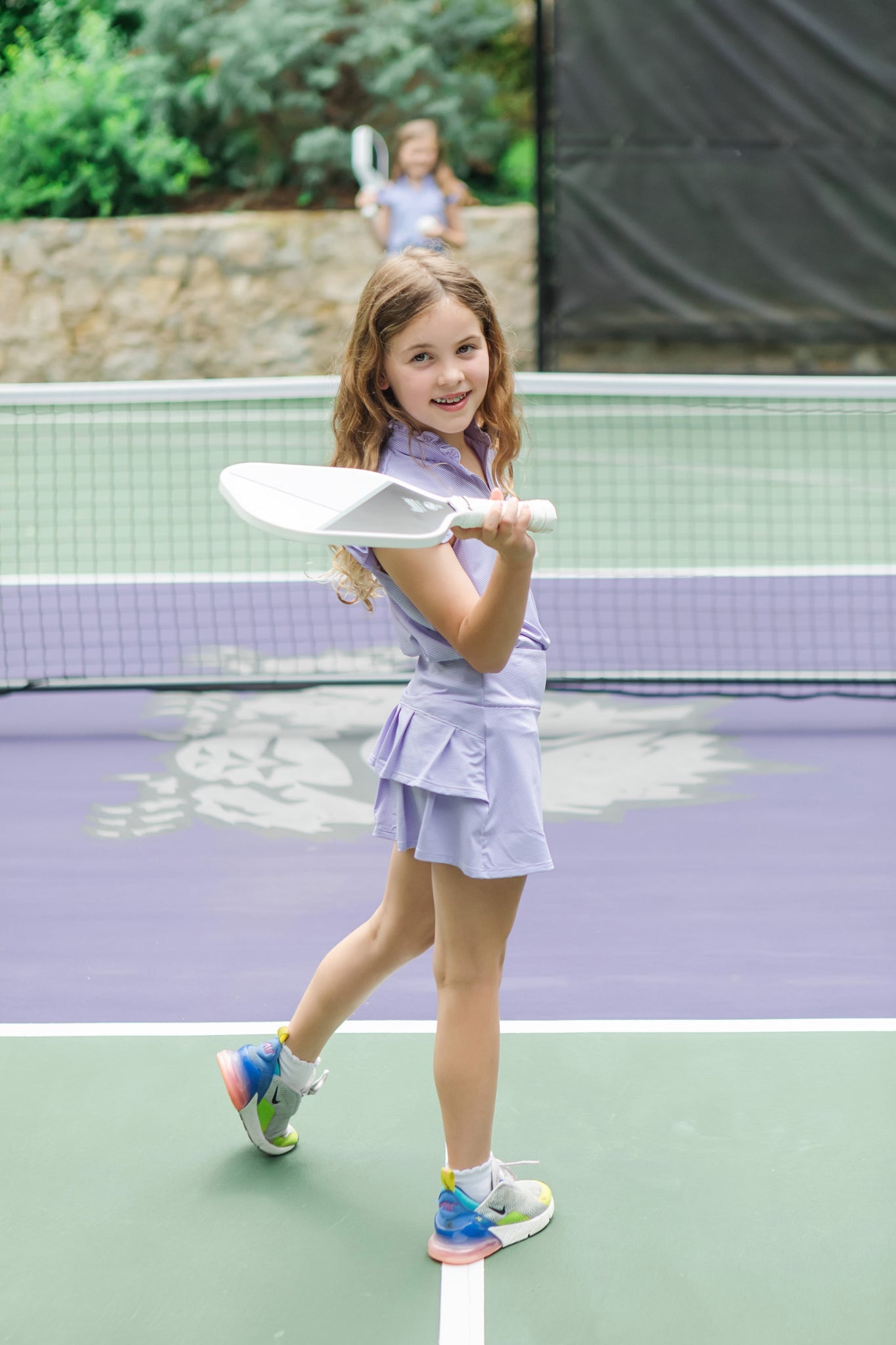 Margot Girls' Performance Skirt by LH Sport - Red Stripes