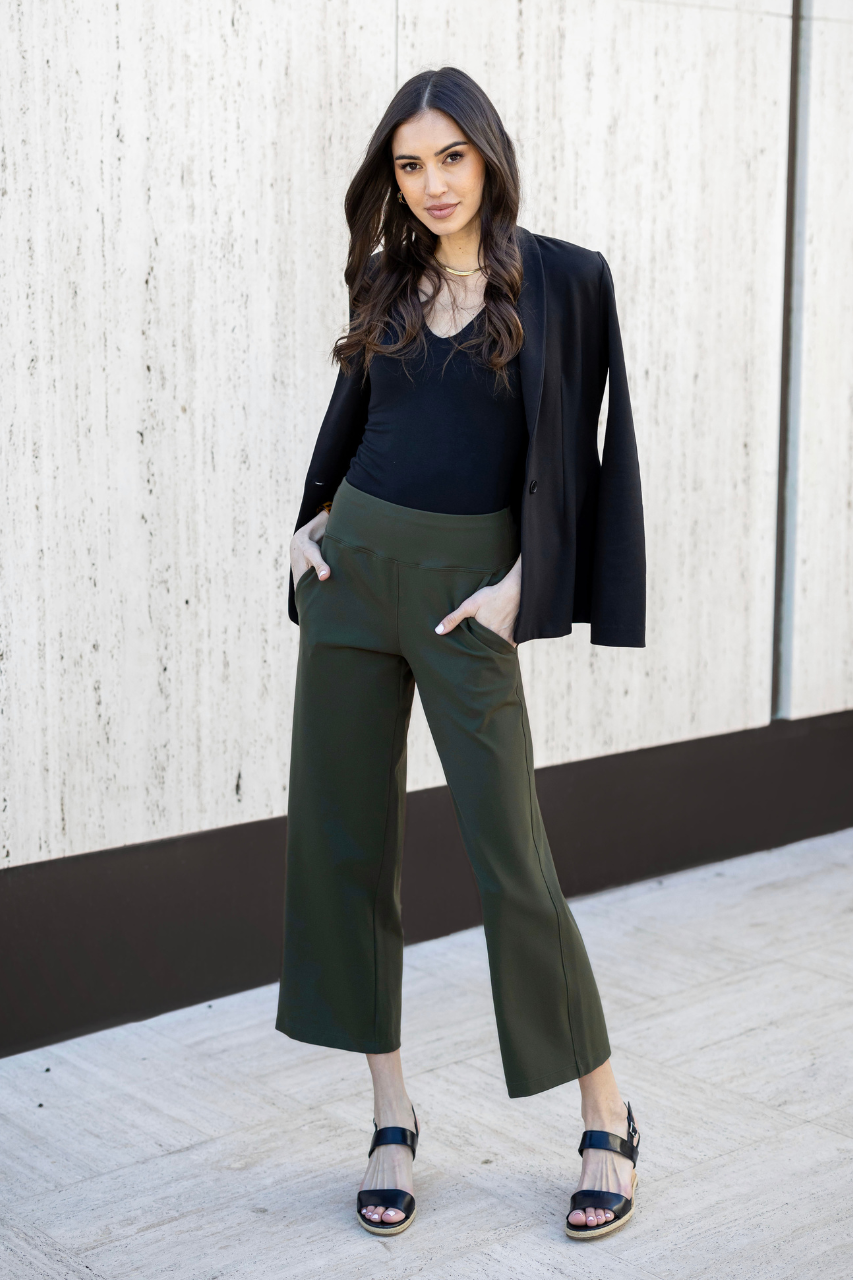 KiraGrace TRAVELER ANKLE PANT: FOREST NIGHT