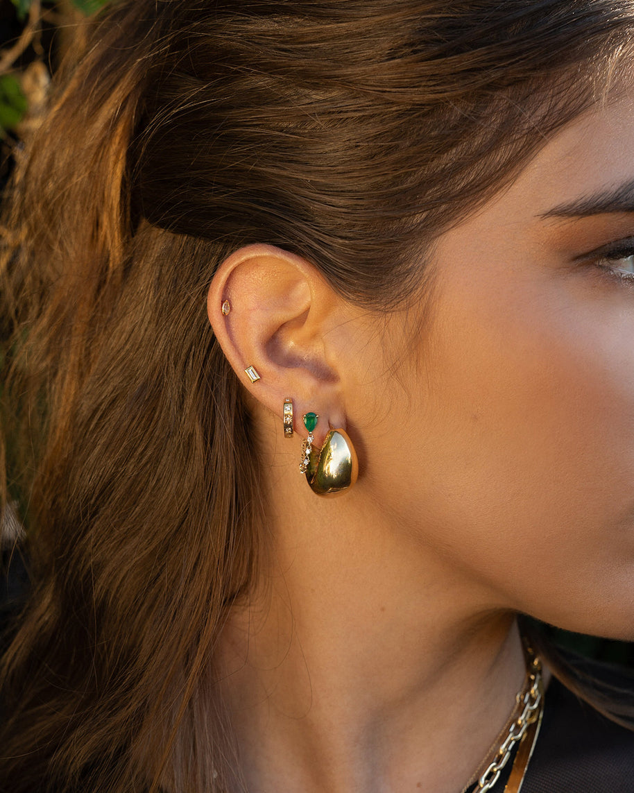 Zoe Lev Pear Bezel Diamond Stud Earrings