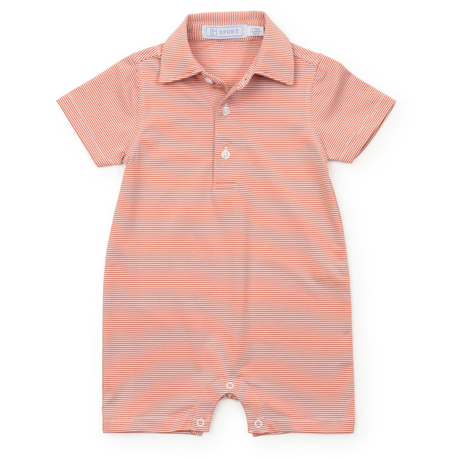 Austin Boys' Performance Shortall by LH Sport - Orange Stripes