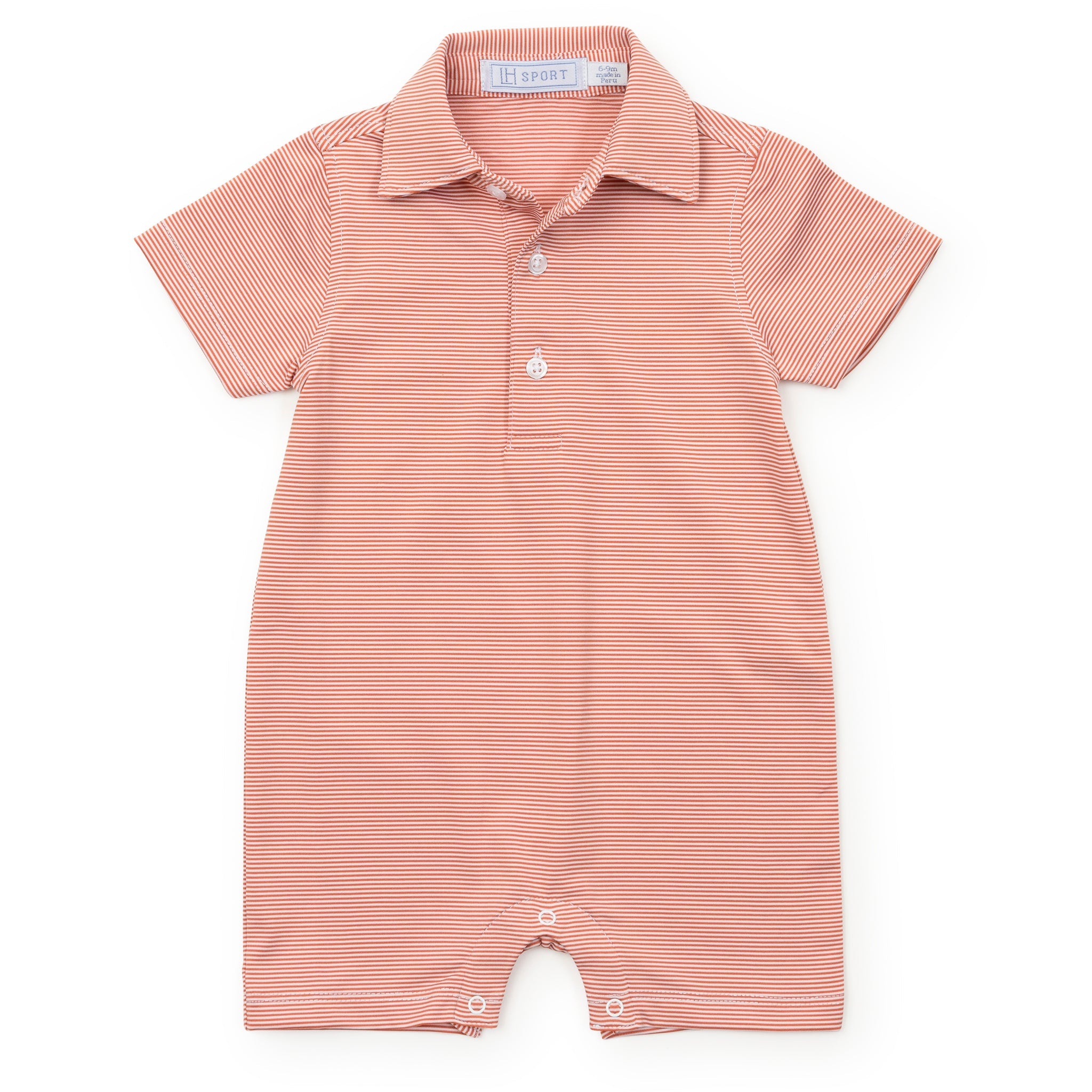 Austin Boys' Performance Shortall by LH Sport - Orange Stripes